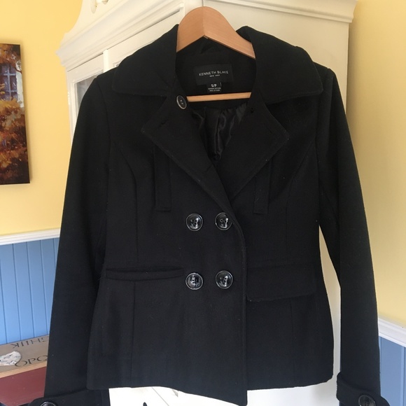 Black Pea Coat - Picture 1 of 7